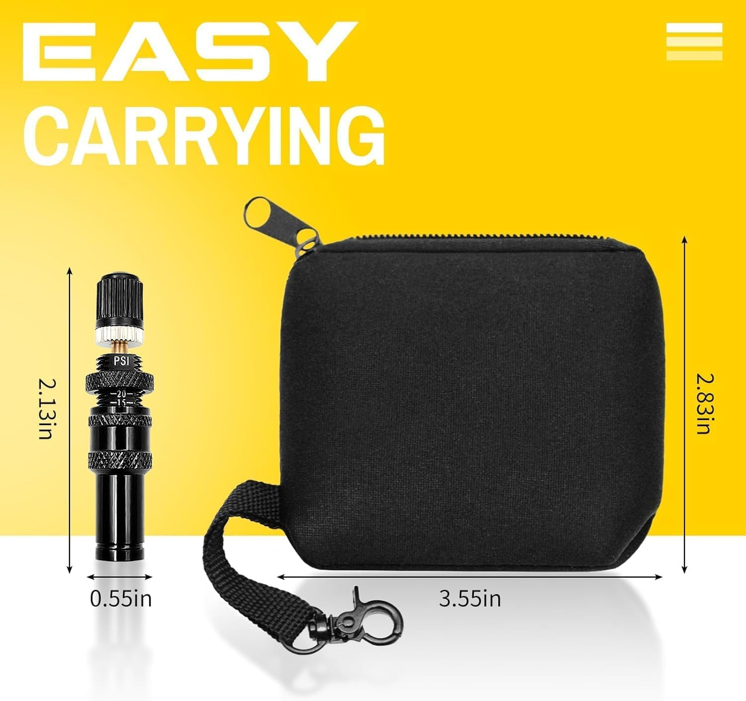 Dsocool 4 Pcs Automatic Tire Deflators Kit, 10-30 PSI / 0.7BAR-2.1BAR Adjustable Tire Deflator with 4 Valve Caps, Auto-Stop Tire Air Deflator Valve for Cars Trucks Motorcycles Offroad Vehicle Atvs Tir image number 3