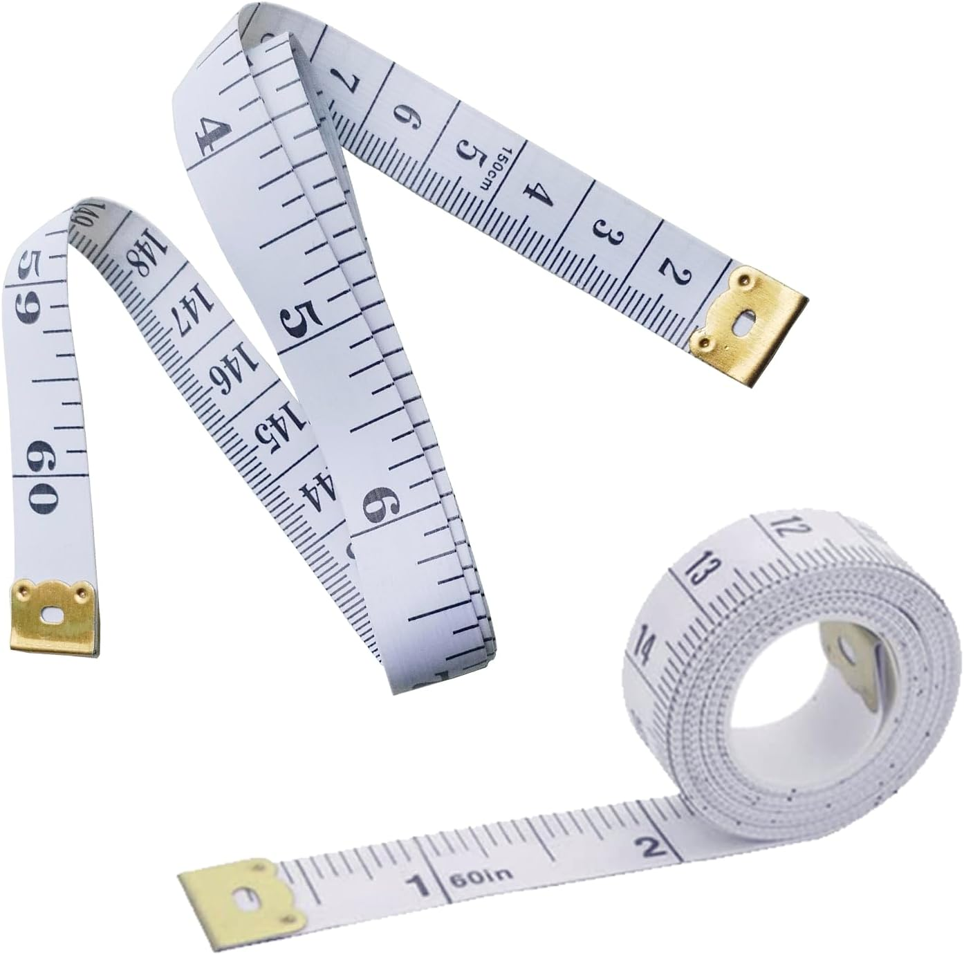 Body Measuring Tape, 2PCS White 60Inch/150Cm Soft Tape Measure for Body, Dual Sided Body Tape Measure for Sewing Tailor image number 5