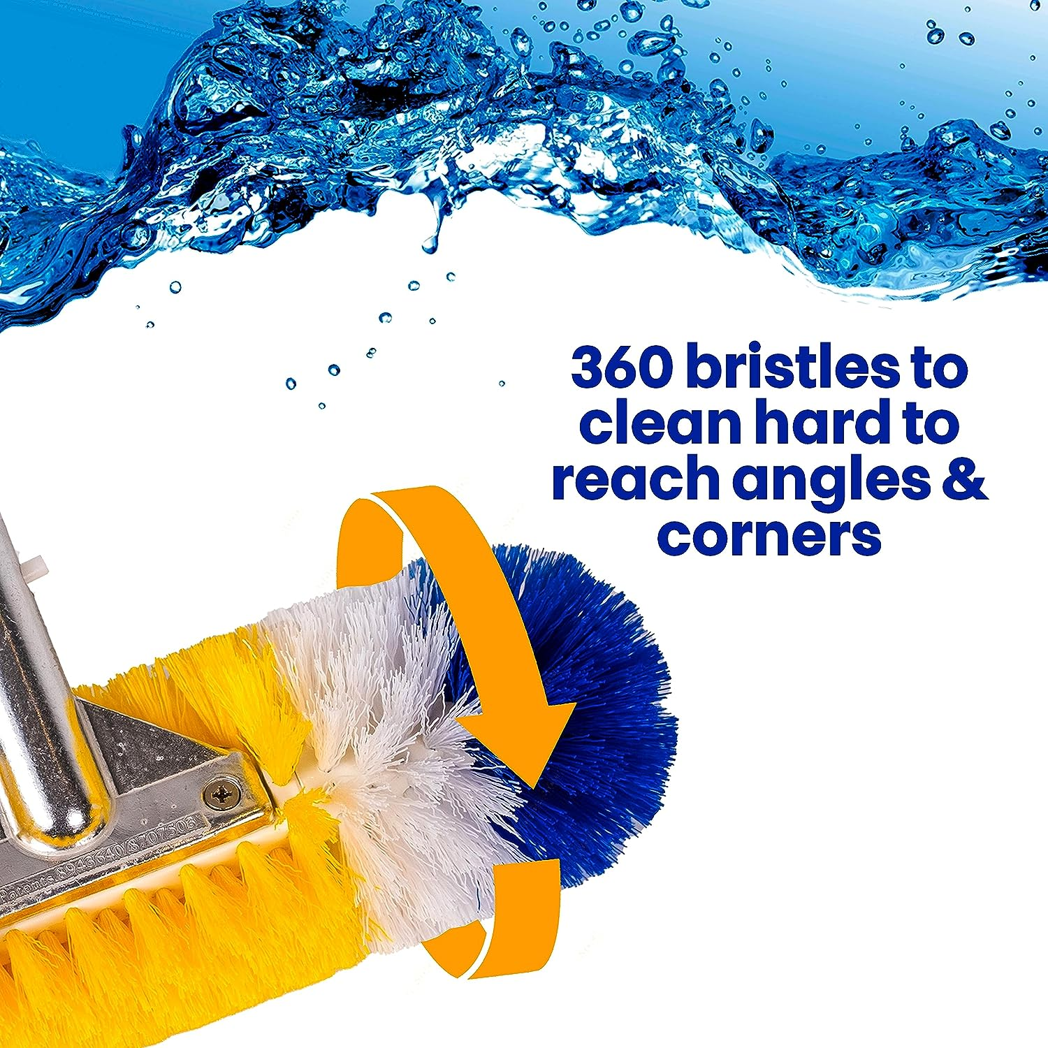 Blue Torrent Brush (12 Inches, Yellow/White/Blue) image number 4