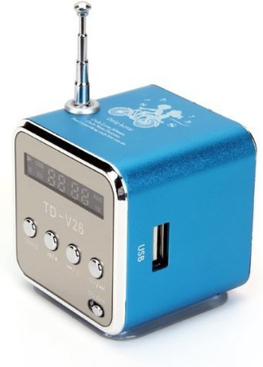 Portable Mini Stereo FM Radio MP3 Bluetooth Speaker Music Player Support Micro SD/U Disk/Pc - Black image number 6