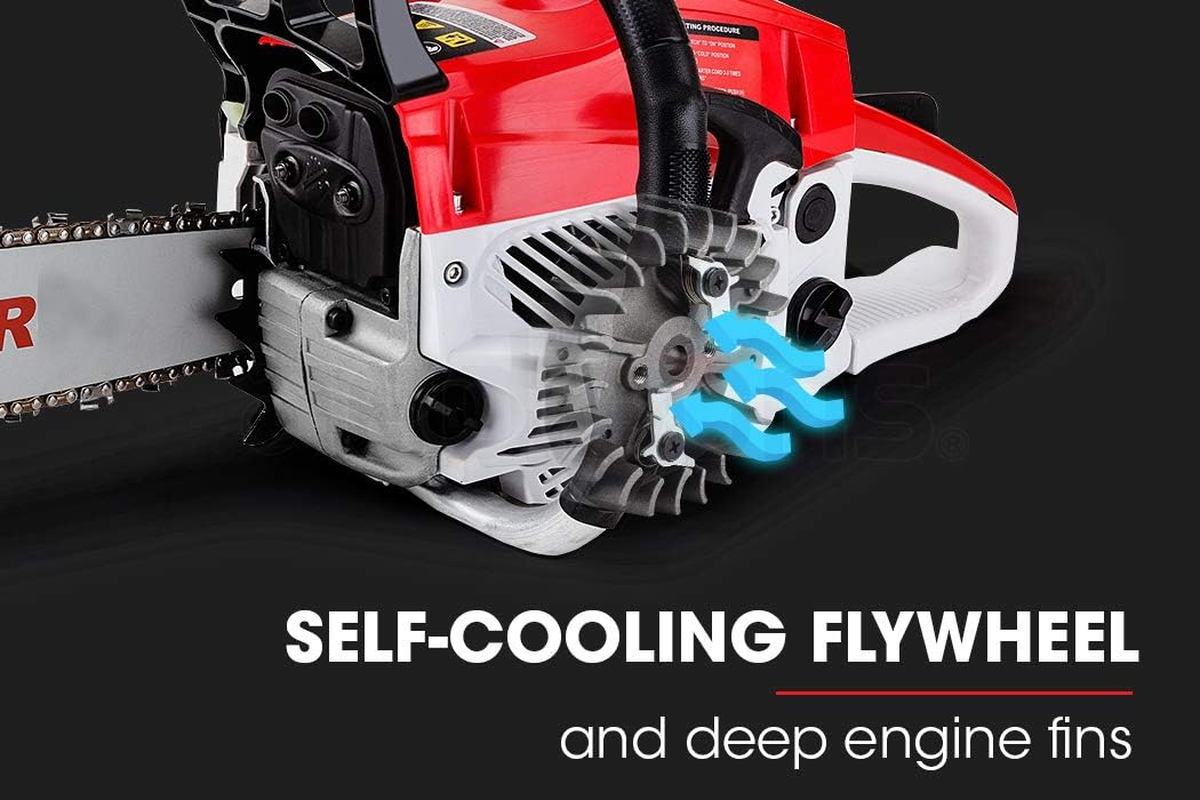 Baumr-Ag 52Cc Petrol Chainsaw, 20 Inch Bar Commercial E-Start Bar Chain Saw Tree Pruning, Pro-Series SX52 image number 4