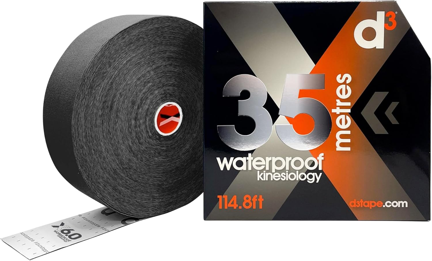 D3 X35 Extra Long Xtreme Waterproof Sweatproof Kinesiology Tape Roll - 50Mm X 35M Latex-Free Hypoallergenic Joint Muscle Sports Physio Medical Injury Support (Beige)