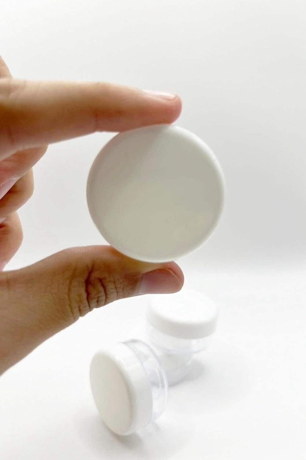 Paulstore 4Pcs MINI TRAVEL POTS Small round Tub Container Sample Jar Cosmetic Storage 20Ml image number 6