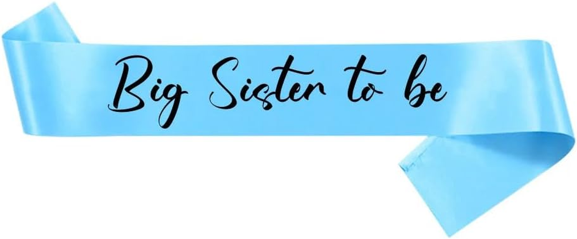Big Sister to Be Sash Gift Baby Shower Party Decoration Pregnancy Announcement Blue