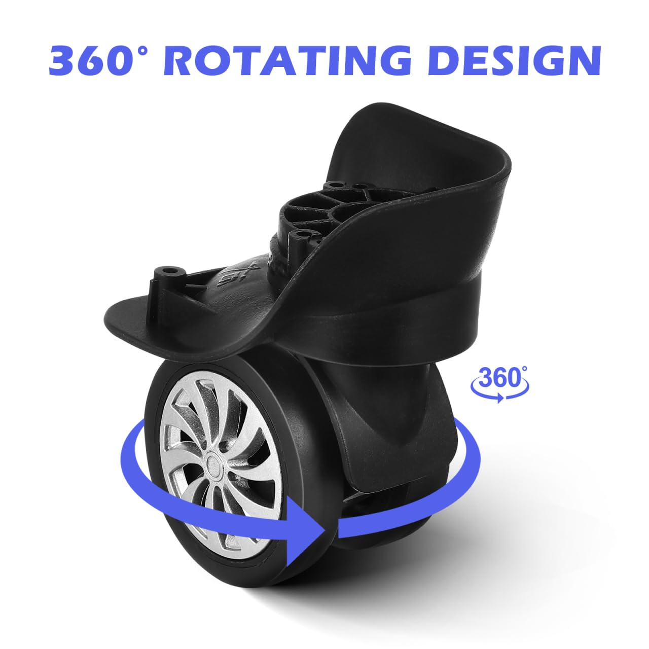 Vaguelly 4Pcs Suitcase Wheels Replacement - Universal Luggage Wheel Repair Suitcase Bag Parts Spinner Casters for Travel Customs Box Furniture image number 6