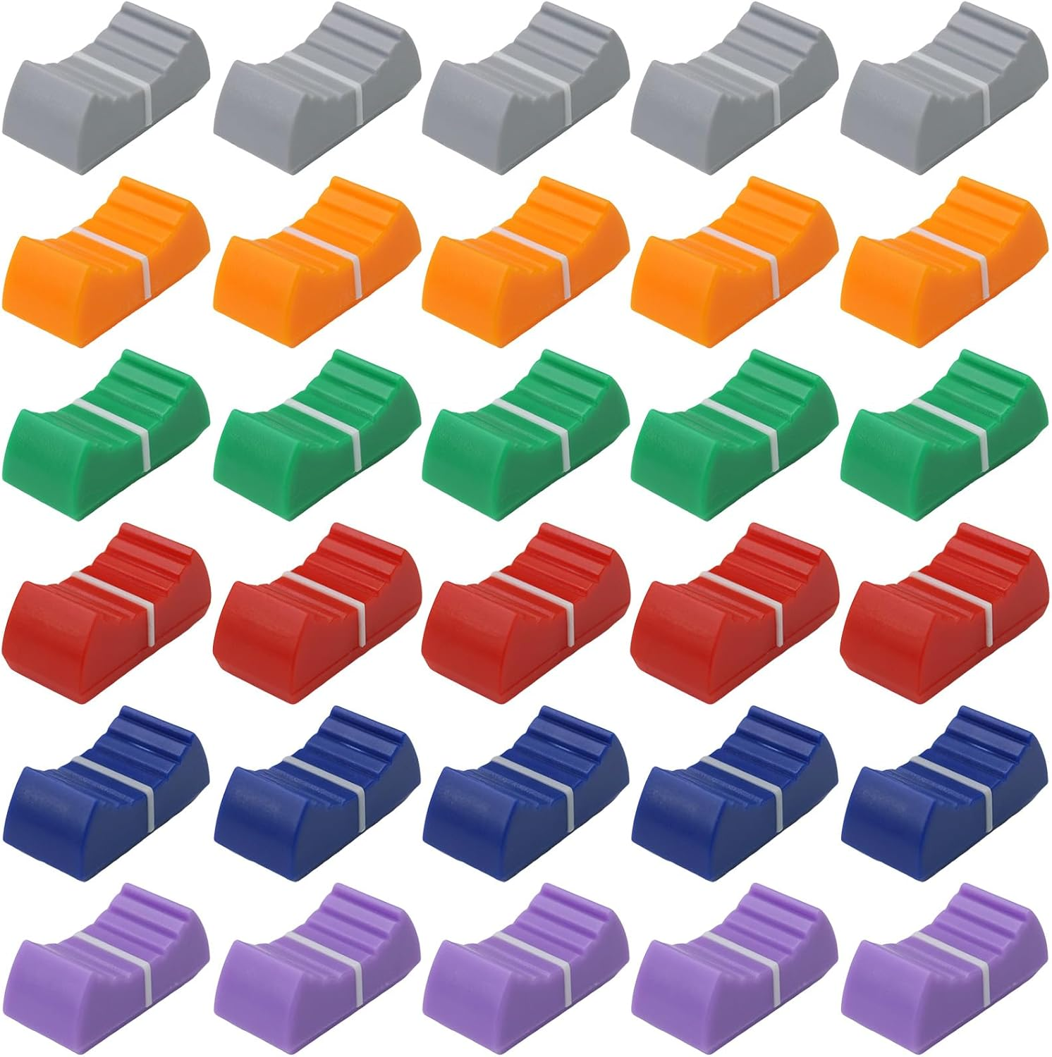 30 Pack Mixed Colour 4Mm Fader/Slider Control Knobs for Audio Mixer image number 3