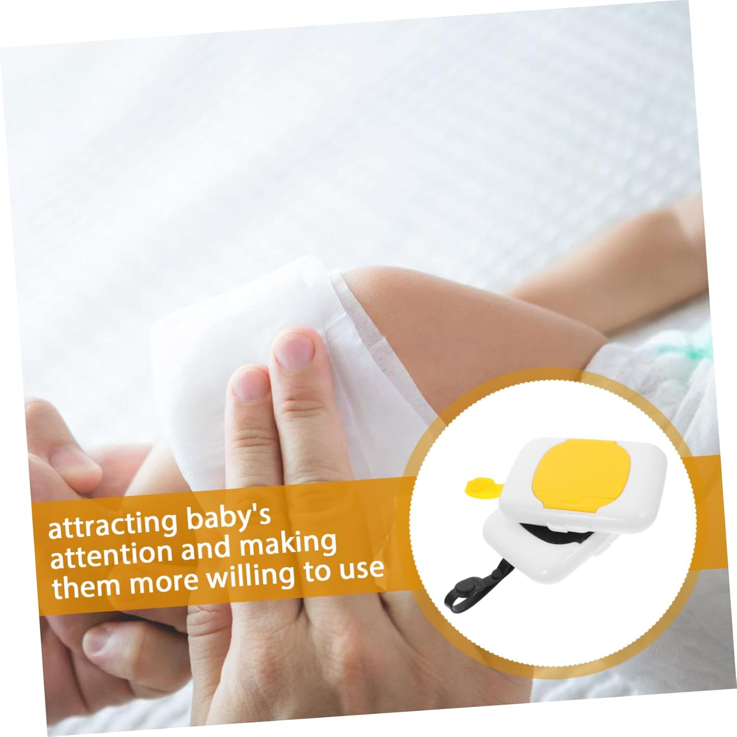 2Pcs Portable Wipes Holder Refillable Wet Tissue Case for Ample Storage for Newborns and Compact Parents image number 3