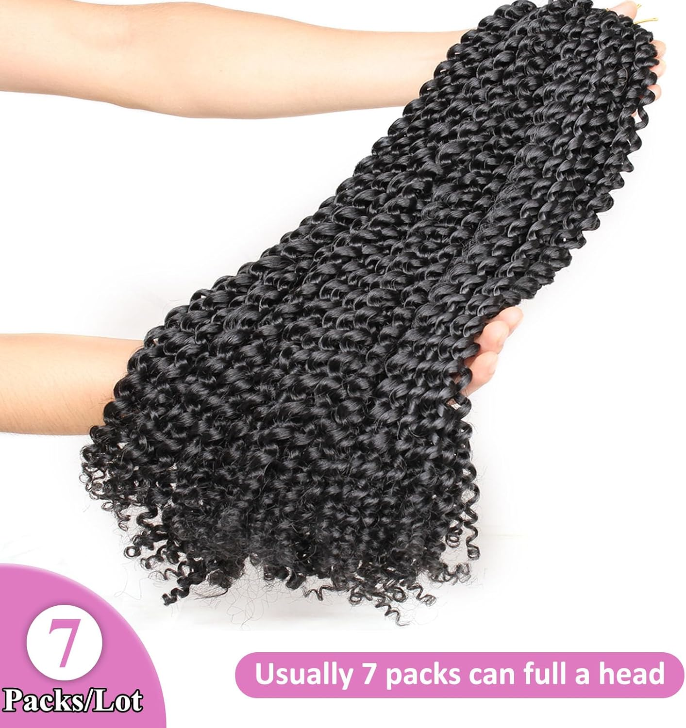 Samtress Passion Twist Hair 18 Inch Water Wave Crochet Hair 7 Packs Brown Pre Looped Passion Twists Hair for Spring Twists、Butterfly Locs Crochet Braids Hair Extensions for Women (#30) image number 5