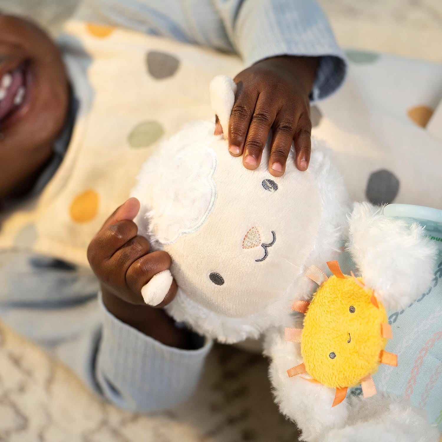 Ingenuity Calm Springs Plush Activity Pal Bpa-Free Cloud Teether, Multi-Texture Fabrics, Sheppy image number 3