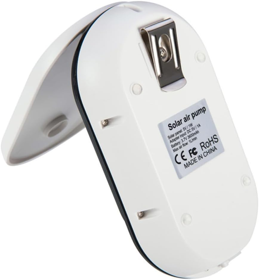 Gadpiparty Solar Powered Aquarium Air Pump with Oxygen Modes Portable Quiet Oxygen Aerator for Fish Tanks Outdoor Fishing Small to Medium Aquariums Fine Workmanship image number 5