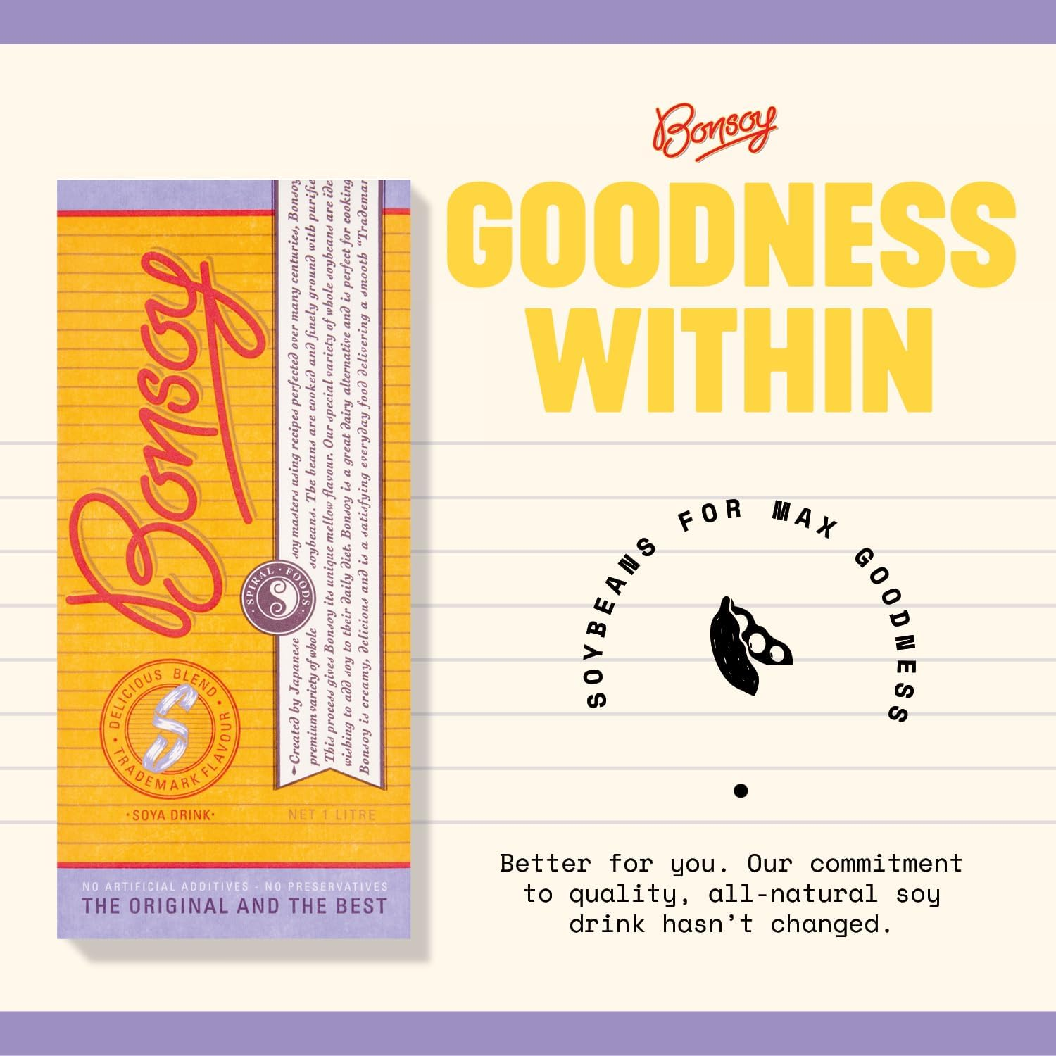 Bonsoy Soy Milk, 6 X 1000 Ml image number 4