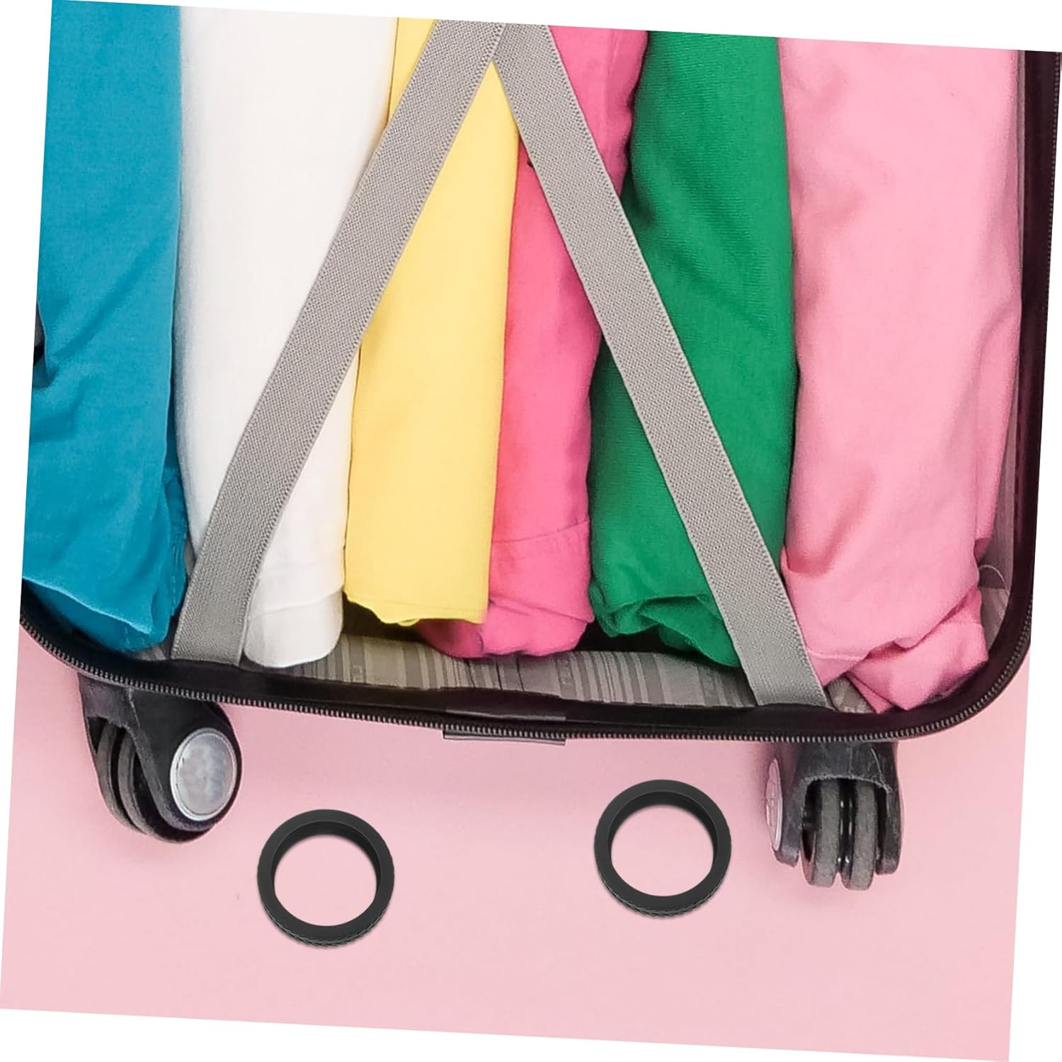 VILLFUL 8Pcs Luggage Wheel Covers for Suitcase Noise-Reducing Silicone Castor Wheels Protectors