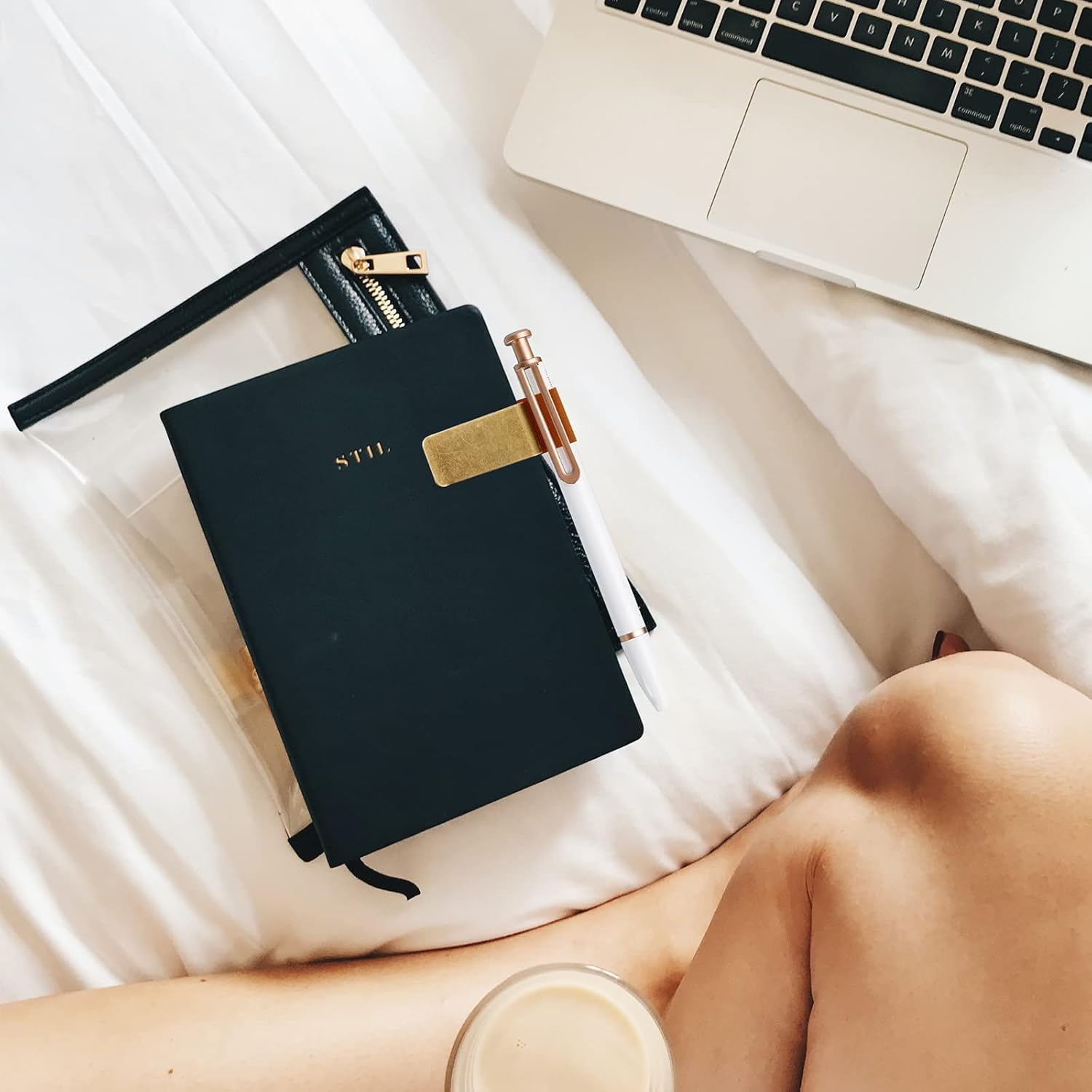 Audoloku 4Pcs PU Leather Pen Clip Holder for Notebooks, Journal, Planner image number 1