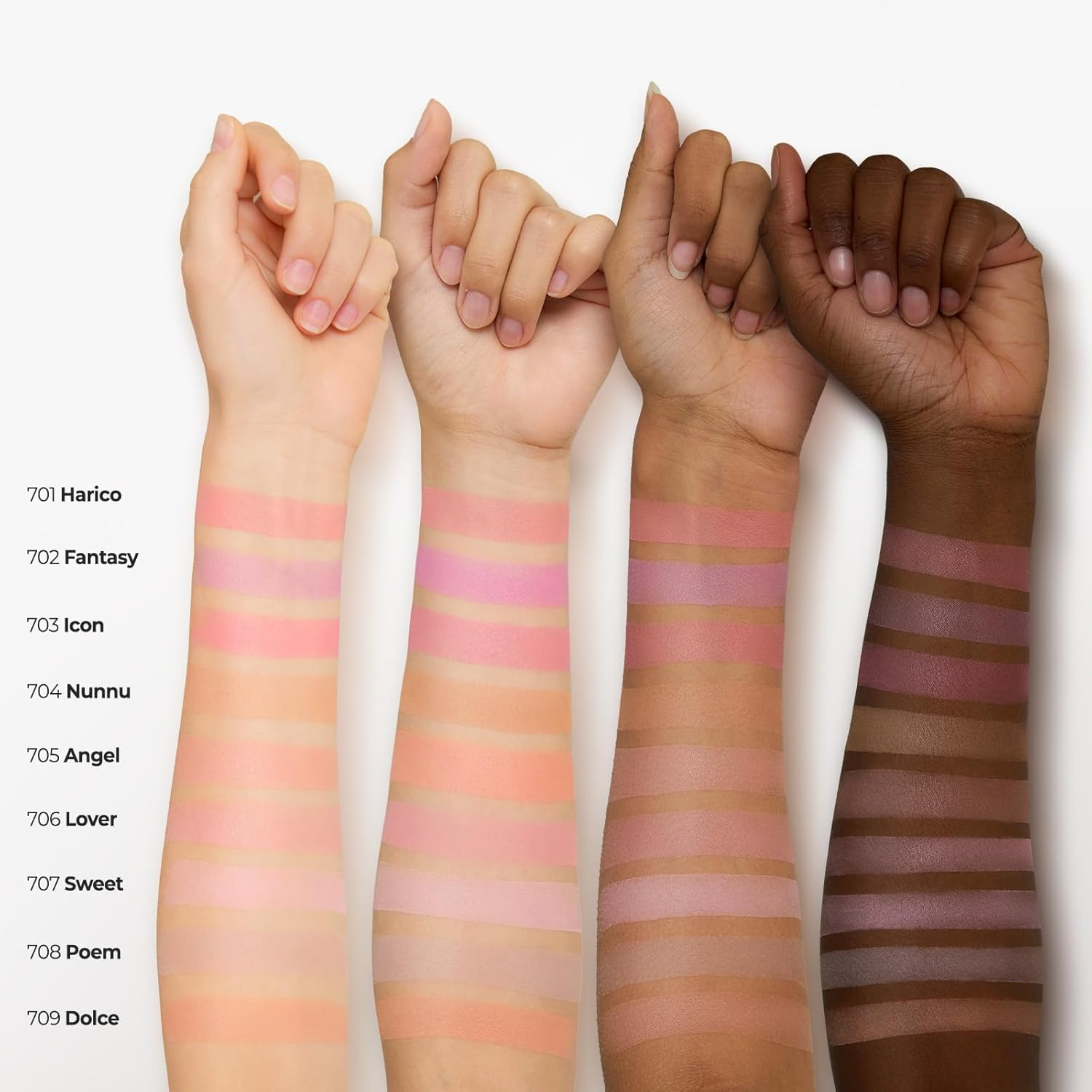 Laka Love Silk Blush, Radiant Powder Blush, Silky, Buildable Color with a Natural Glow, Long Lasting, Moisturizing Formula for a Fresh, Flushed Look, K-Beauty (#706 Lover) - 701 Harico image number 7