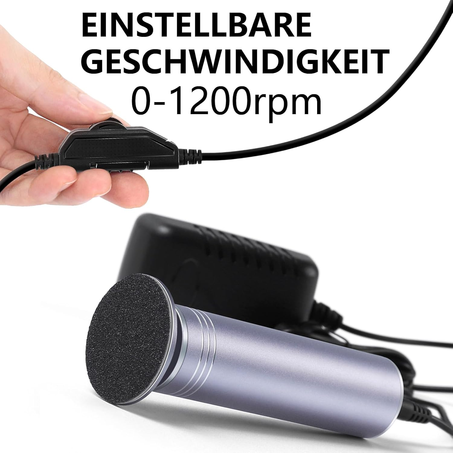 Electric Callus Remover, Callus Remover, Electric Professional Electric Foot File, Callus Removal, Foot Callus Planer, Electronic Pedicure, Adjustable Speed (02 Grey) image number 3