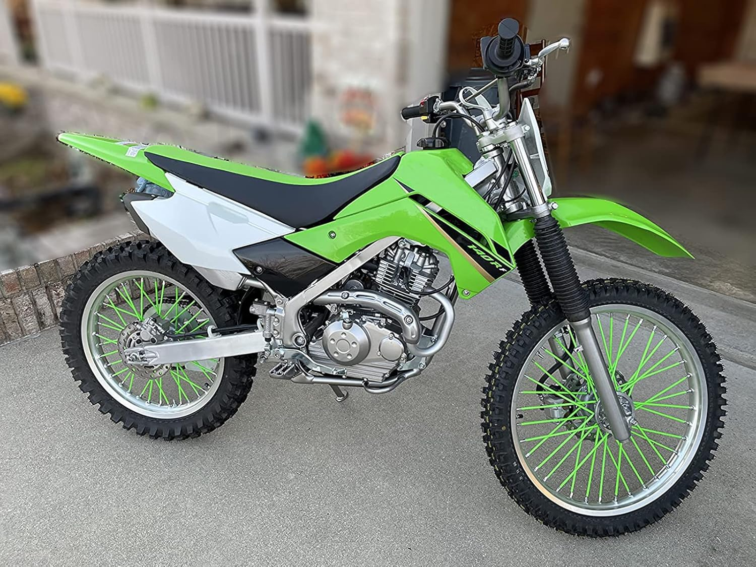 72Pcs Universal Spoke Skins Covers，Wheel Spoke Wraps Skins Pipe Trim Decoration Protector for Motorcycle Dirt Bike Yamaha Honda BMW Suzuki Kawasaki Pink - Black image number 4