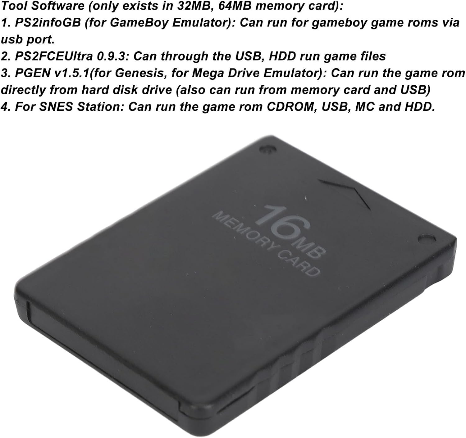 Memory Card for PS1, Portable Stick Plug and Play, Thick Machine V1.966, USB Game Start Card (16MB)