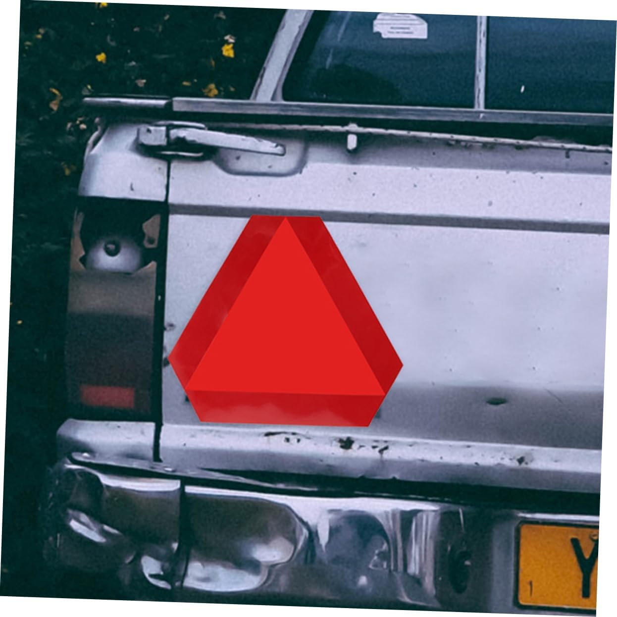 Hohopeti 2Pcs Reflective Road Sign Triangle Auto Slow Moving Sign Reflective Tape Vehicle Safety image number 6