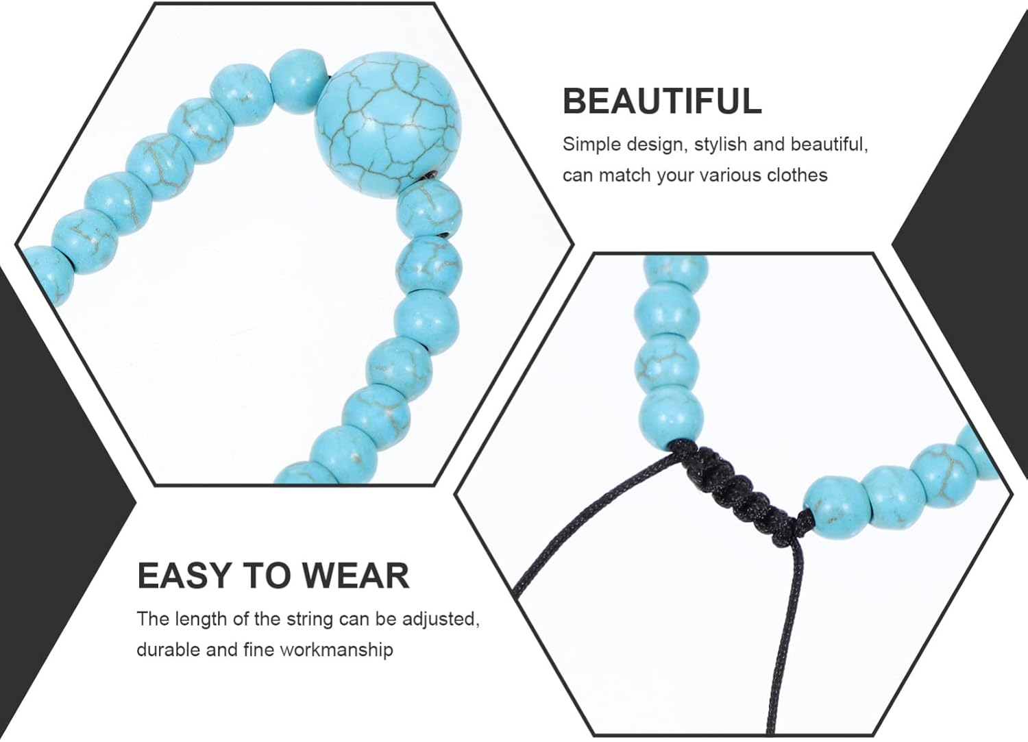 Operitacx Braided Bracelets 4Pcs Motion Sickness Bracelets anti Nausea Volcanic Wristband Motion Nausea Bands for Car Sickness Seasickness Moonstone Bracelet image number 1