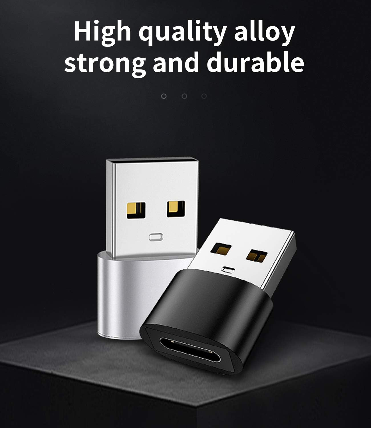 USB Type C Male to Female Adapter, Charges Devices like for Iphone, for Ipad, Compatible for Samsung, Macbook, image number 1