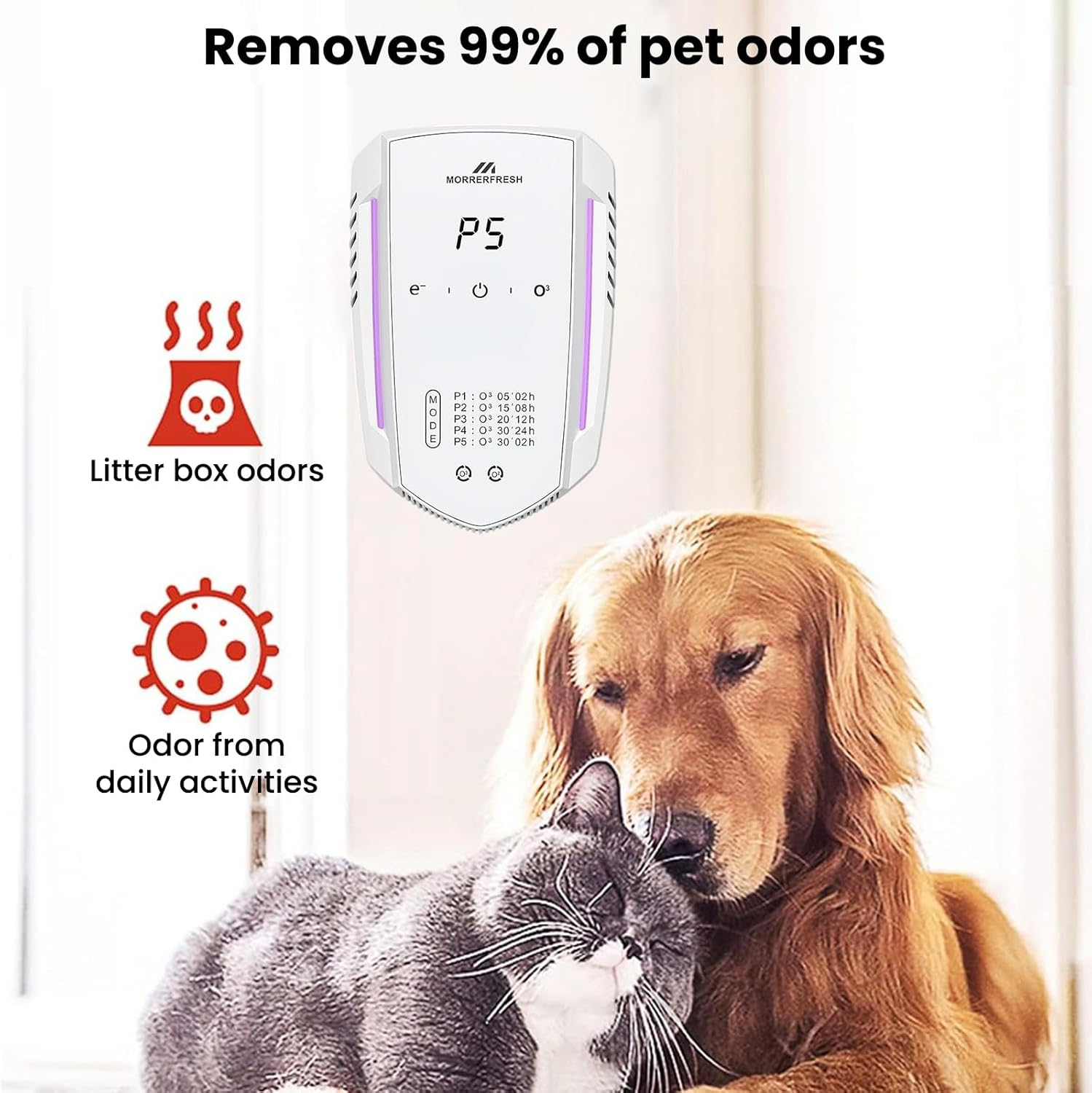 Cat Litter Deodorizer 99% Pets Poof Odor Eliminator White for Home Pets Litter Box Room Toilet Garage image number 6