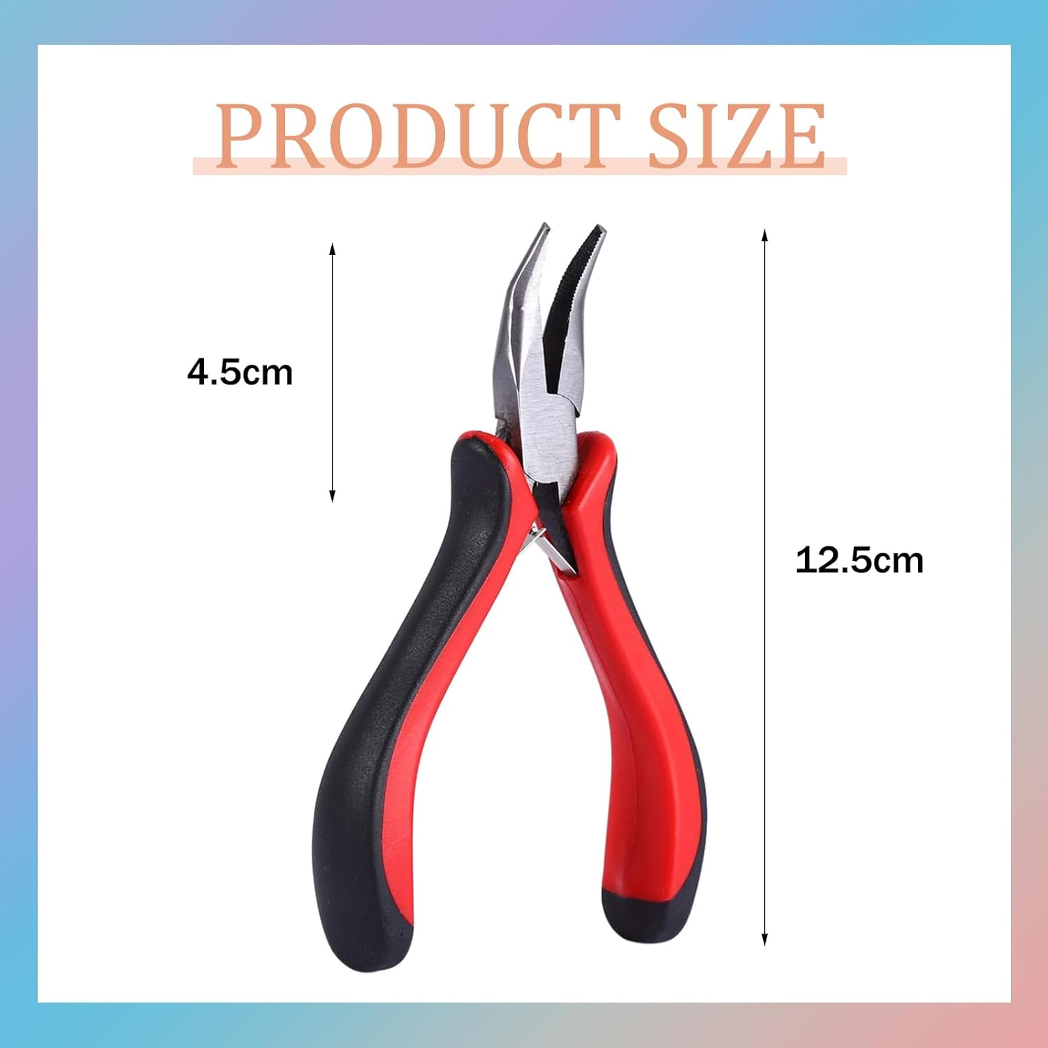 DHWEKU Micro Ring Needle Pliers, Hair Extension Pliers for Micro Nano Ring Opener and Removal Hair Pliers image number 2
