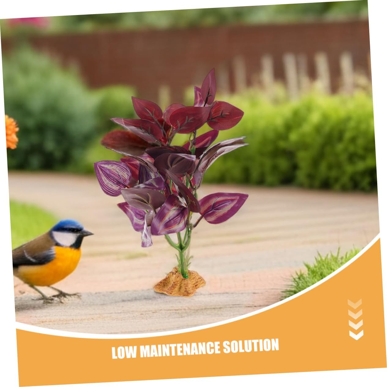 VICASKY 2Pcs Artificial Aquarium Green Plants Realistic Reptile Terrarium Decoration for Snake Lizard Turtle Habitat Lightweight Low Maintenance Fake Aquatic Plants Enhancing Pet image number 3