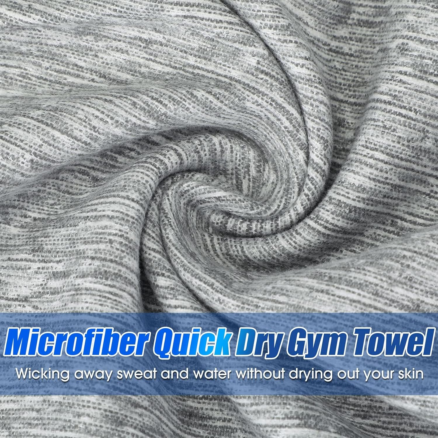 Microfiber Gym Towel Quick Dry Men Women Workout Gear for Body Sweat Sports Exercise Fitness Tennis Running Riding Hiking Camping Yoga Jogging Fishing Working Out Towel image number 4
