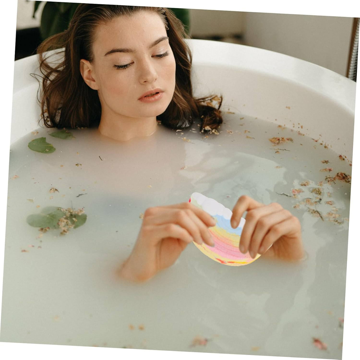 FRCOLOR Moisturizing Cloud Organic Essential Oils Fun Bath Toy for Relaxation and Skin Hydration Creative Rainbow Design for Women image number 3