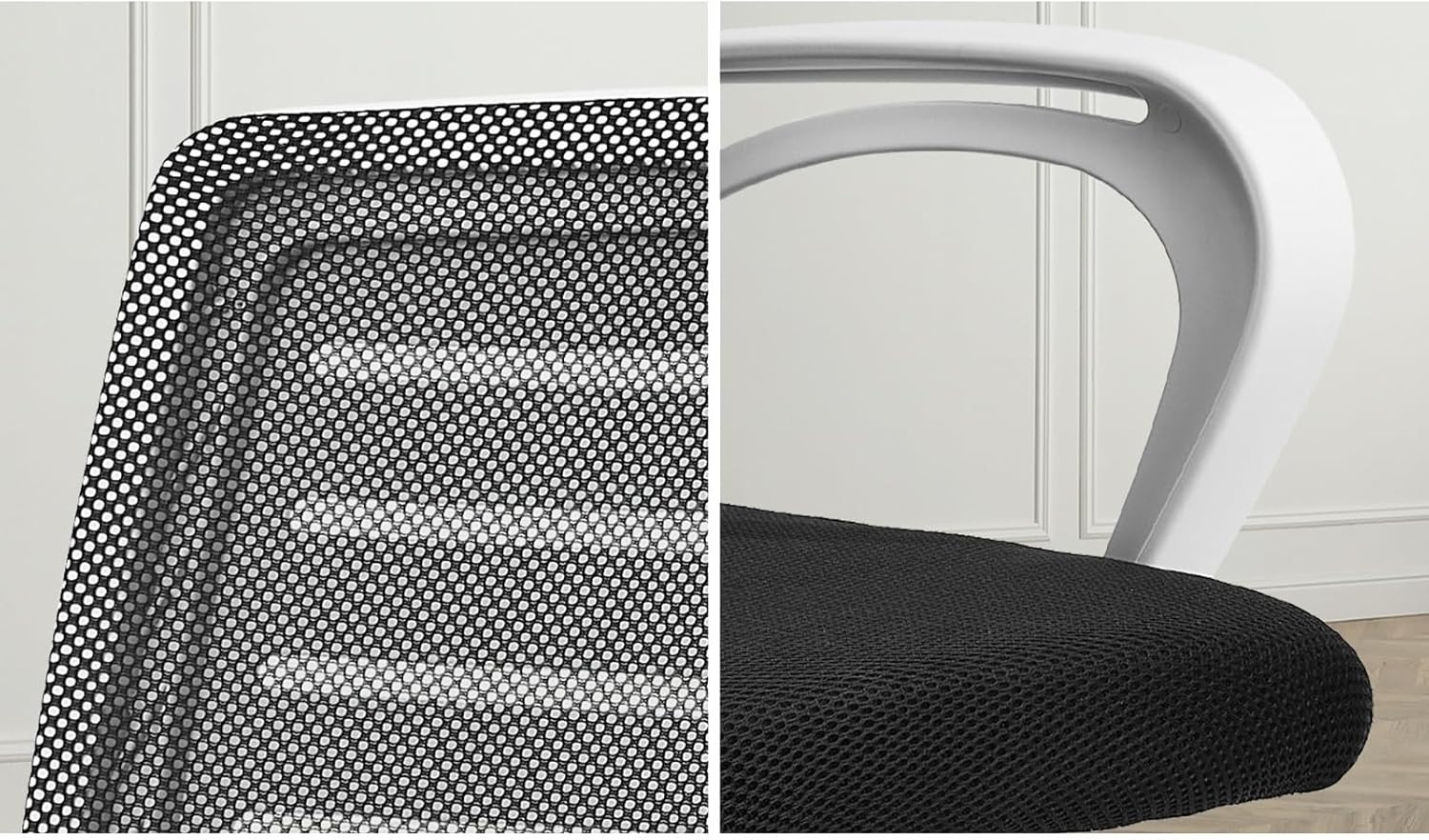 Oikiture Office Chair Ergonomic Mesh Executive Seat Gaming Racing Computer Desk Chair &ndash; White Black image number 1