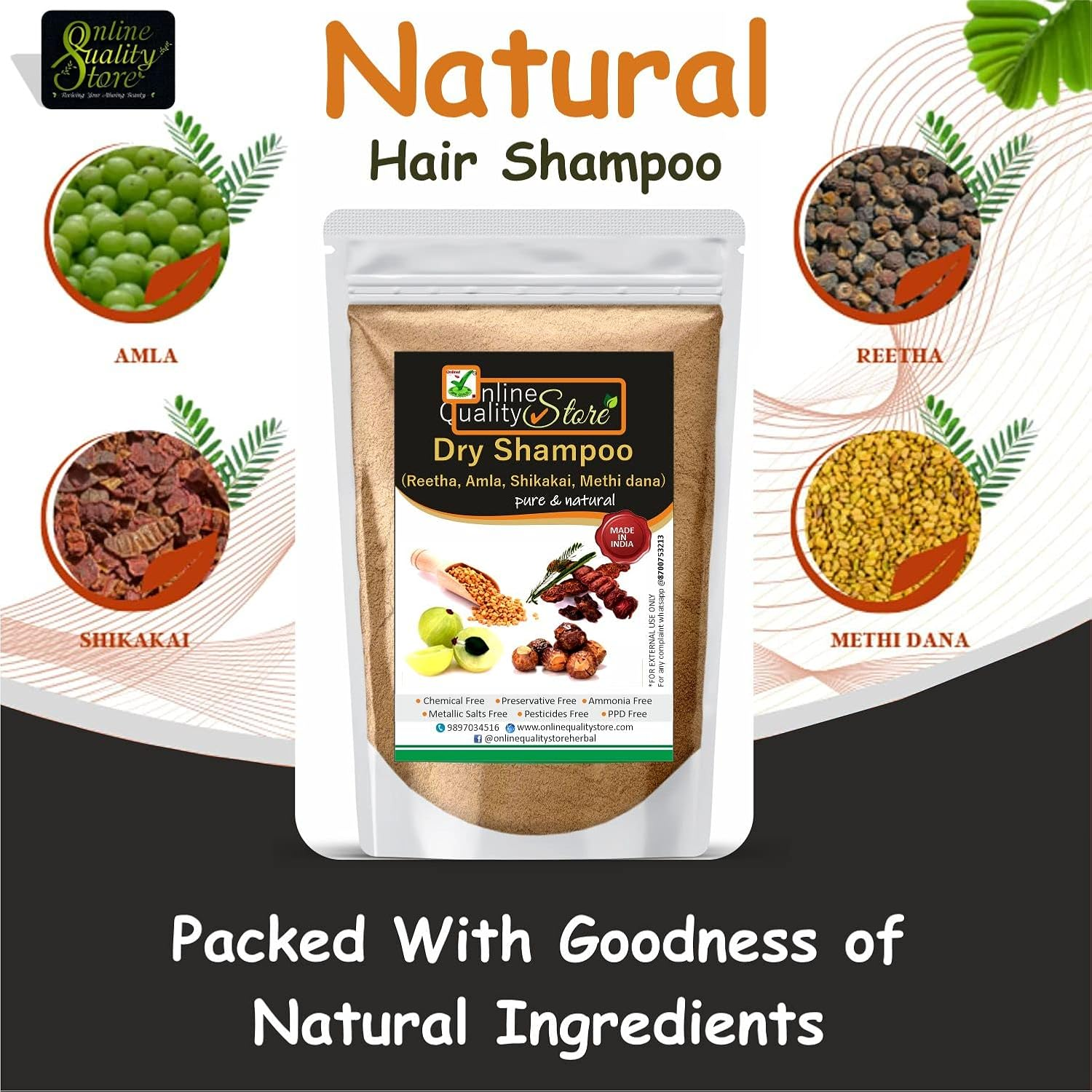 Online Quality Store Hair Shampoo Powdered Form,900G