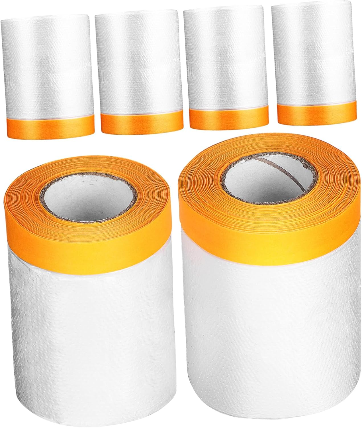 Masking Film Tape Rolls Self-Adhesive Protective Covering for Floors Furniture Carpets 6 Rolls 30Cm X 30M 55Cm X 25M Suitable for Painting Surface Protection image number 4