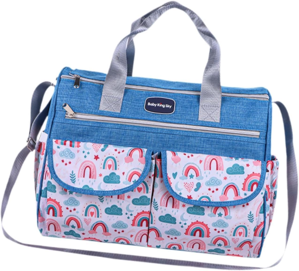 Harayaa Diaper Bag Tote Mommy Travel Bag Waterproof Storage Multi Outer Pockets Multifunctional Large Capacity Portable for Mom