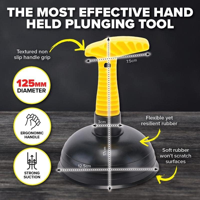 Sink Plunger Control Grip Plumbing Blockage Waste Drain Kitchen Unblock Plunger image number 1