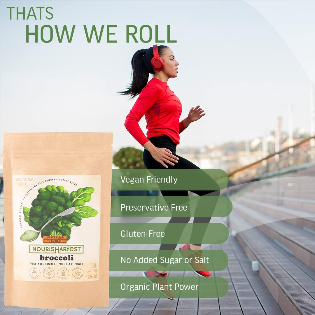 Australian Broccoli Vegetable Powder - Vitamin C & a Rich, Nutrient-Boosted Food Enhancer for Smoothies, Sauces & Bakes - 100% Pure, No Added Sugar/Salt, Fiber Fortified image number 6