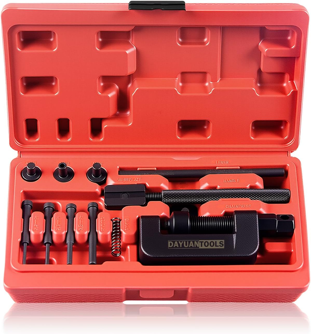 Chain Breaker 13-Piece Set with Carrying Case &ndash; Chain Cutter and Riveter for Motorcycle, Bike, ATV image number 3
