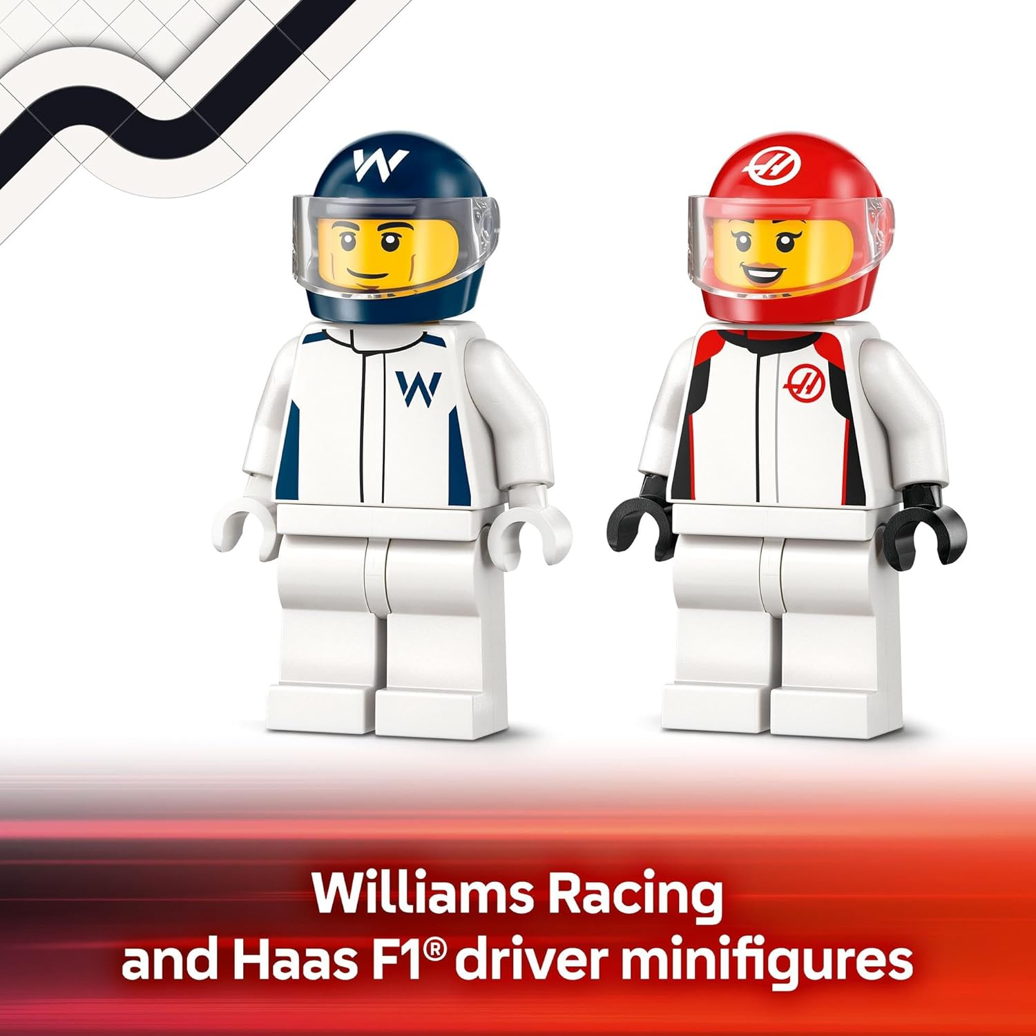 LEGO City F1 Williams Racing & Haas F1 Race Cars Building Toy for 4+ Year Old Boys, Girls & Toddlers, Formula 1 Construction Set with 2 Kids Toy Cars and 2 Driver Minifigures, Model Kit for Fans 60464 image number 3