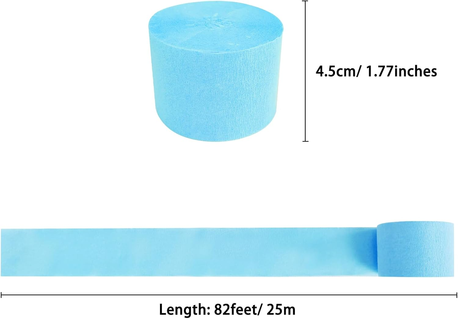 8 Rolls Gradient Blue Crepe Paper Streamer, 4 Colors - 82 Ft Streamers for Wedding, Birthday, Baby Shower, Graduation, Bridal Shower image number 1
