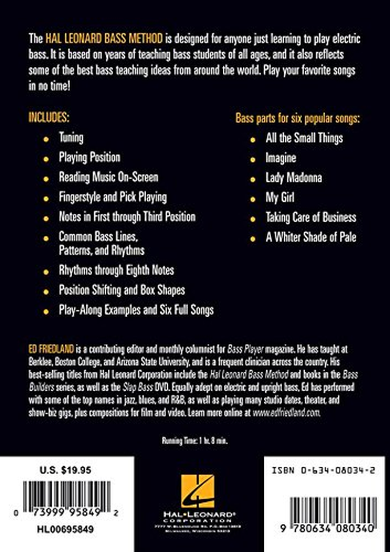 Hal Leonard Bass Method DVD