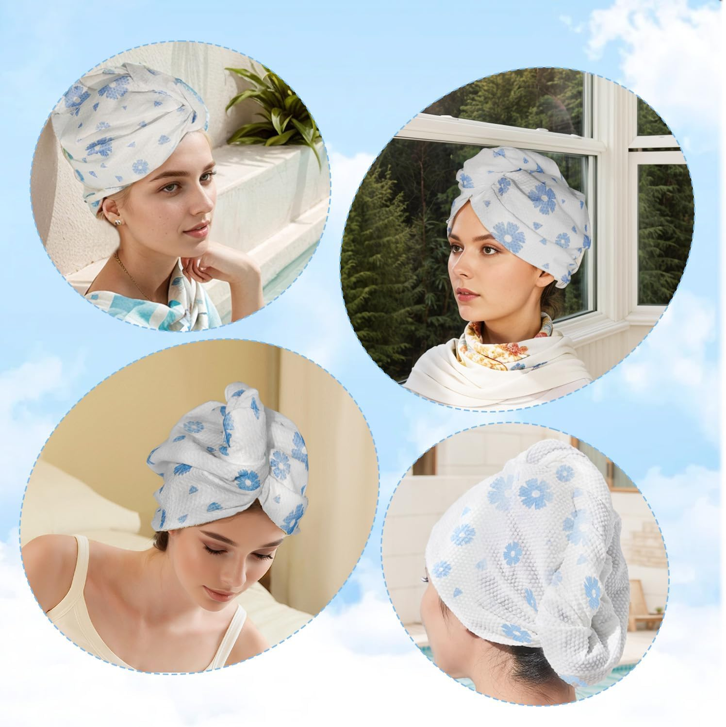 BOROLA 1PCS Disposable Hair Drying Towel Cap Super Absorbent Double Thick Travel Friendly Individually Packed Fast Drying Skin-Friendly Instant Absorption(25 * 65CM/9.8 * 25.5IN) image number 3