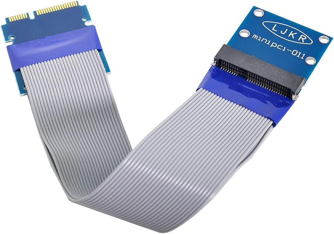 Chenyang Flexible Mini PCI Express Pci-E Mini Card Extender 52Pin Male to Female Extension FFC Cable for SSD LAN Card