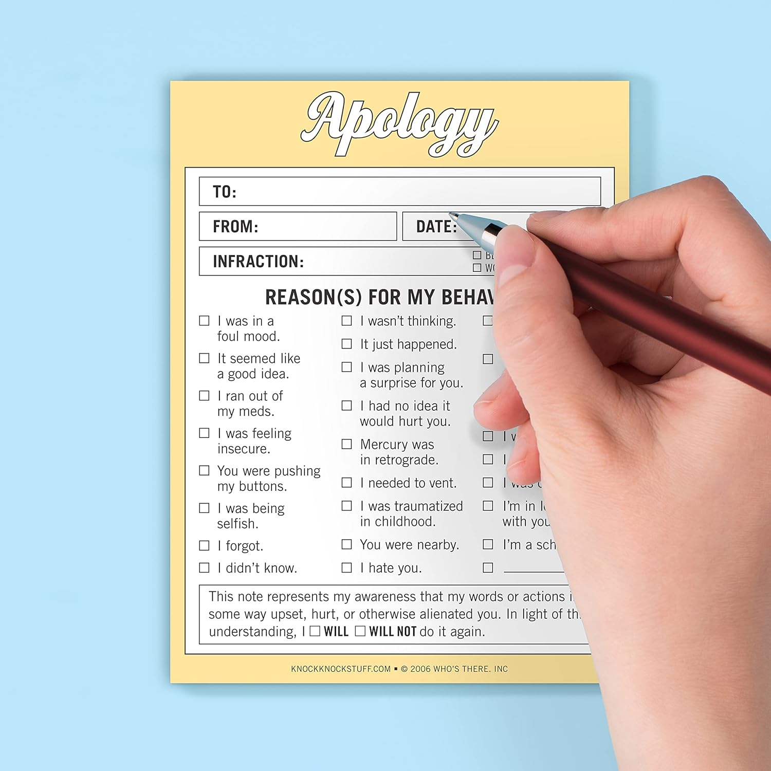 Knock Knock Apology Nifty Notes image number 3