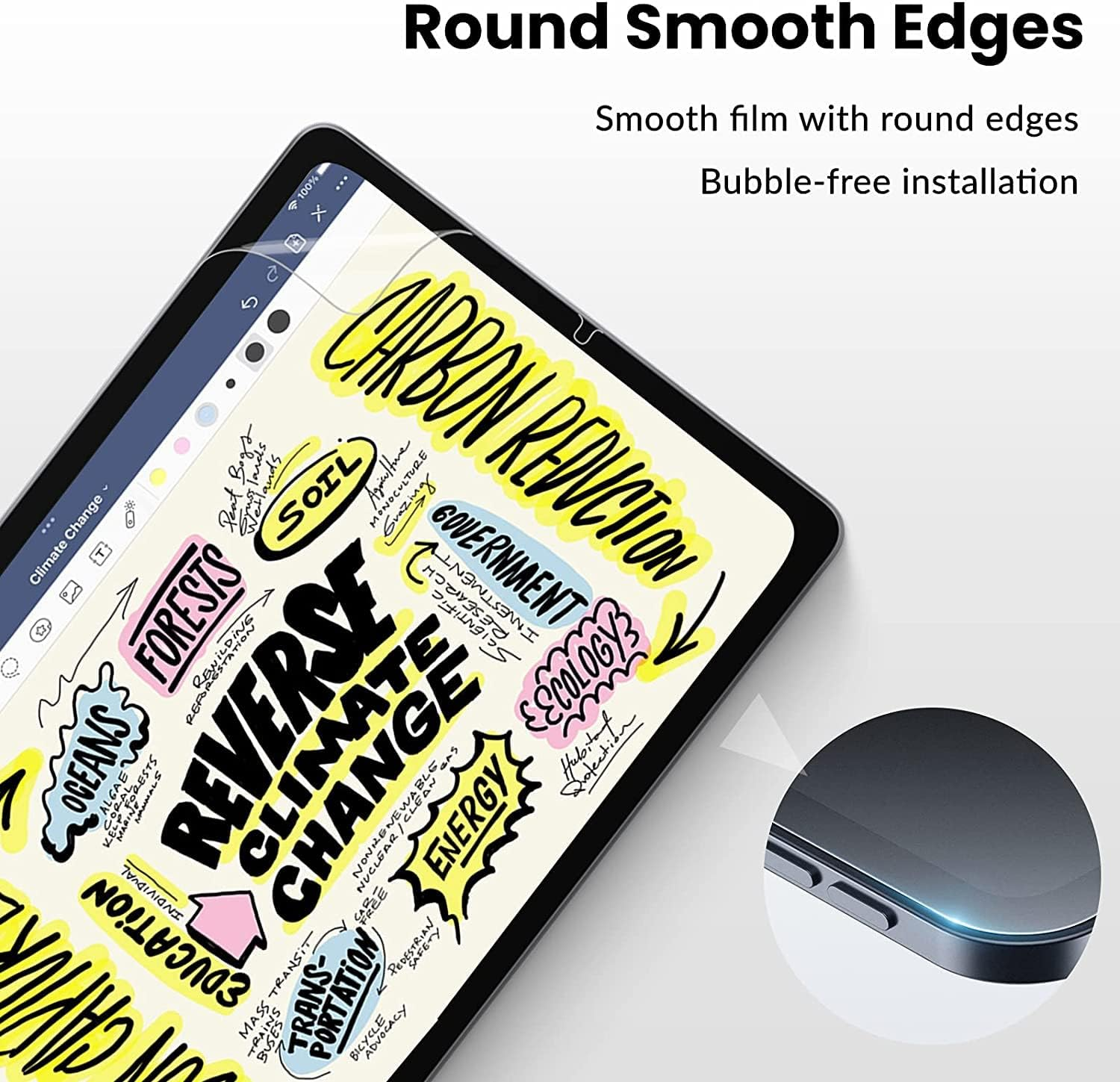 [2 Pack] Paperfeel Screen Protector Compatible with Ipad Mini 6Th Generation/A17 Pro (2024/2021 8.3 Inch), for Ipad Mini 6/A17 Pro No Glare Matte Film Screen Protector, Compatible with Apple Pencil image number 6