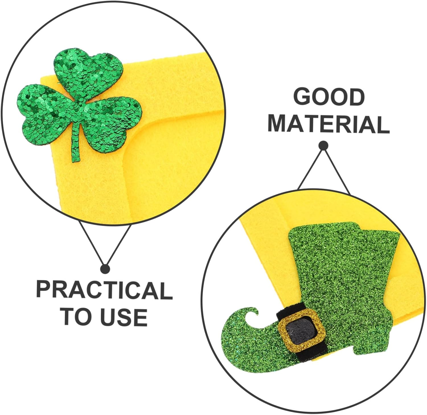 Ibasenice DIY Photo Frame Shamrock Pattern St Patrick'S Day Decor Versatile Picture Holder for Home Office image number 3