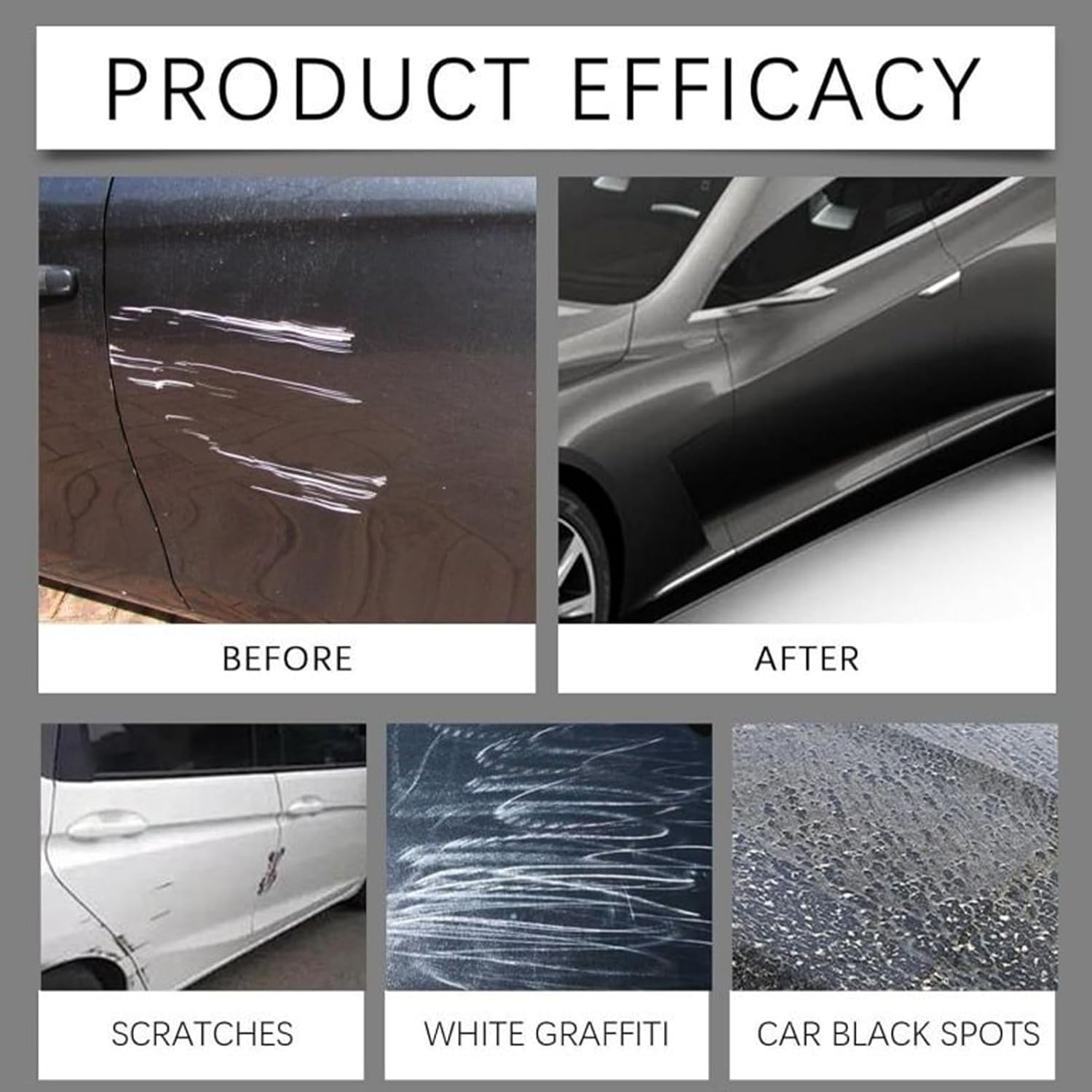 Car Scratch Remover, Easy to Apply, 120Ml, Car Wax Repair, Auto Paint Scratch Repair Agent, Fix Deep Scratches, Removes Defects, Adding Shine, for Detailing, Cleaning, Care & Vehicle Restoration image number 4