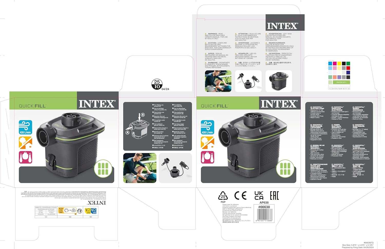 INTEX 66638 - Quickfill Battery Pump (6 C-Cell Size Battery) image number 5