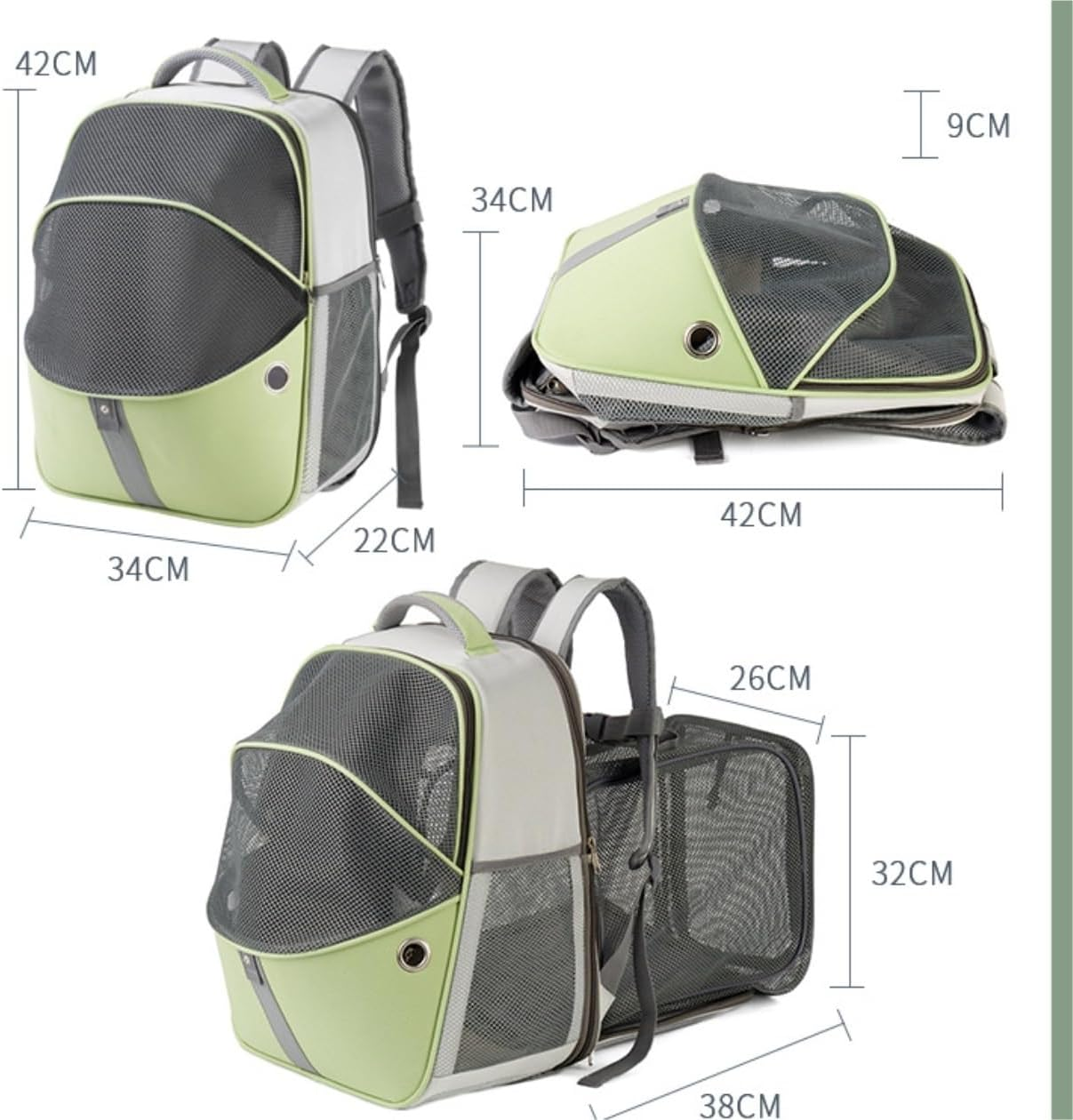 Cat Bag Dog Carrier Pet Carrier Pet Bag Outdoor Cat Enclosures Small Dog Backpack Tool Travel Carry on Backpack for Travel Dog Carrier Bag Cat Carrier Pet Bag Carrier ( Color : a , Size : 34*22*34Cm ) - C image number 2