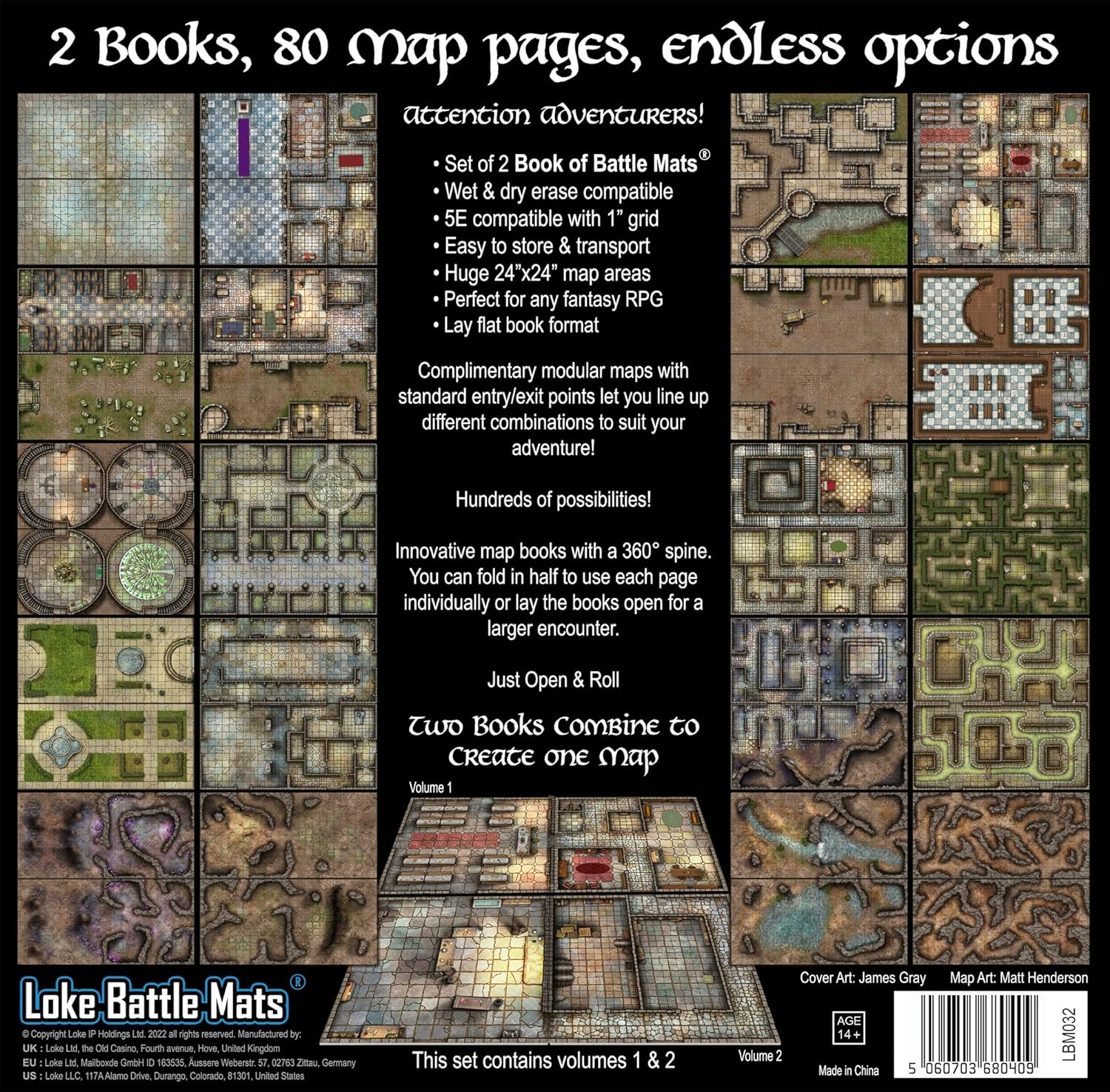 Loke Battlemats Castles, Crypts and Caverns Book image number 2
