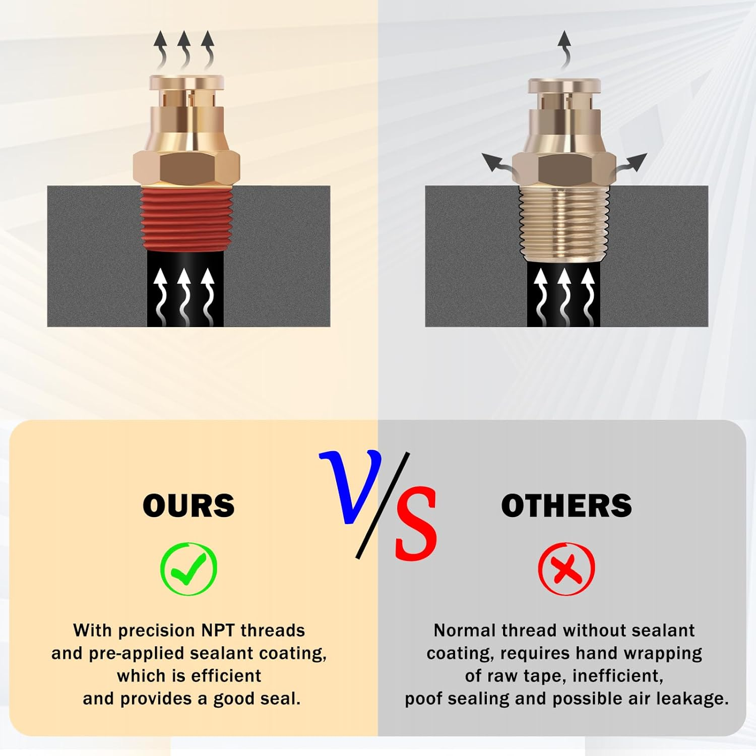 Cheemuii 12 Pcs 1/4 Brass DOT Air Fittings with 50 FT 1/4" DOT Air Line Kit 15 Meter Pneumatic Tubing with DOT Air Fittings for Semi Truck Trailer or Industrial Air System image number 1