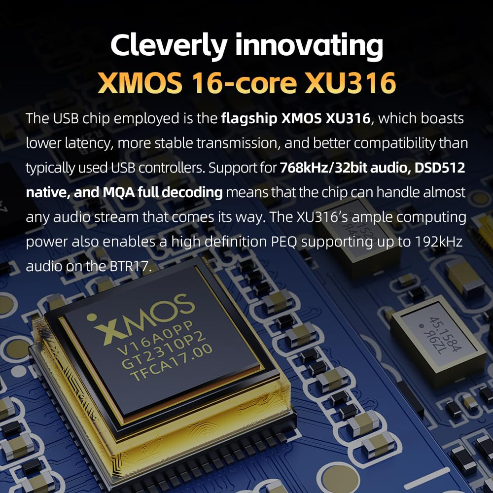 Fiio BTR17 Bluetooth 5.4 USB DAC AMP with LDAC, Aptx Lossless. Dual ES9069Q, 10-Band PEQ, THX AAA 78+Amps 3.5Mm Unbalanced & 4.4Mm Balanced (Blue) image number 3